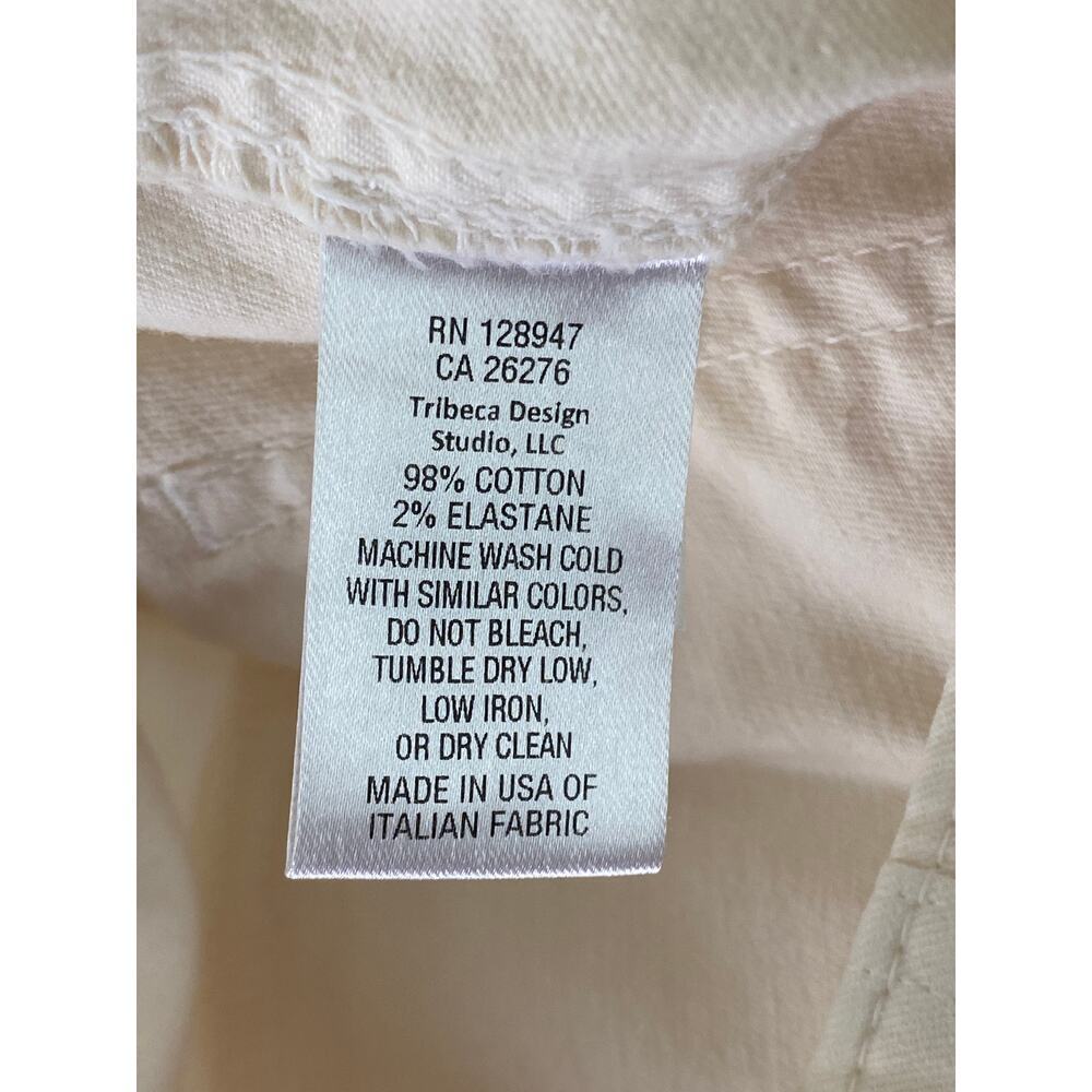 Nili Lotan Cropped Military Pants Eggshell Utility Cotton Stretch Size 6 - Picture 14 of 16